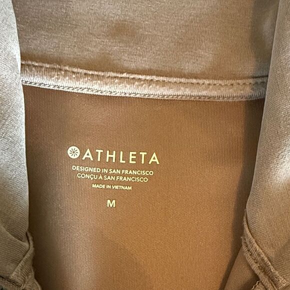 Athleta Taupe Quarter-Zip Sweatshirt - Picture 10 of 13